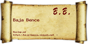 Baja Bence névjegykártya